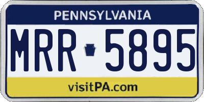 PA license plate MRR5895