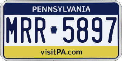 PA license plate MRR5897