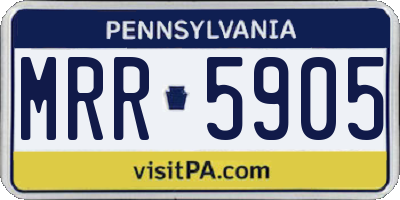 PA license plate MRR5905