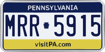 PA license plate MRR5915