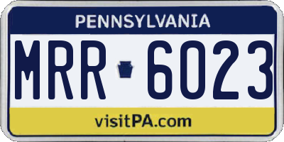 PA license plate MRR6023