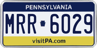 PA license plate MRR6029