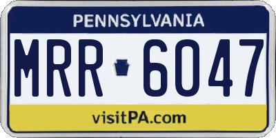 PA license plate MRR6047