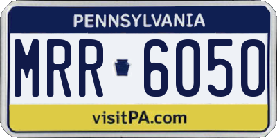 PA license plate MRR6050
