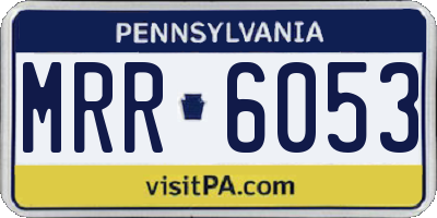 PA license plate MRR6053