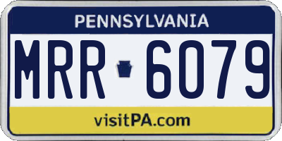 PA license plate MRR6079