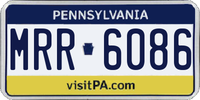PA license plate MRR6086