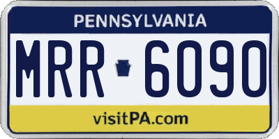 PA license plate MRR6090