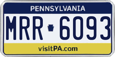 PA license plate MRR6093