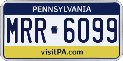 PA license plate MRR6099