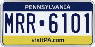 PA license plate MRR6101