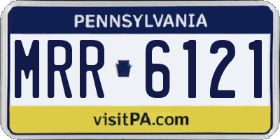 PA license plate MRR6121