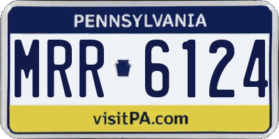 PA license plate MRR6124
