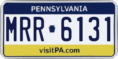 PA license plate MRR6131