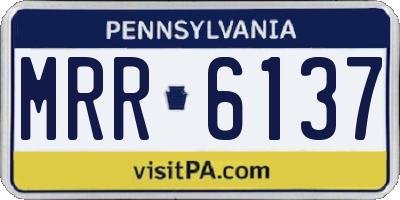 PA license plate MRR6137