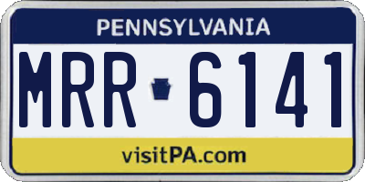 PA license plate MRR6141
