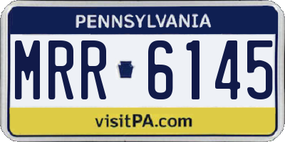 PA license plate MRR6145
