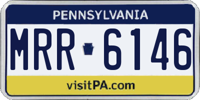 PA license plate MRR6146
