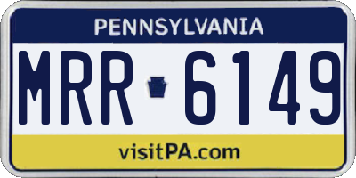 PA license plate MRR6149