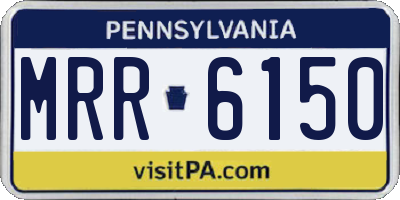 PA license plate MRR6150