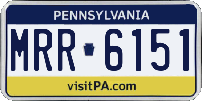 PA license plate MRR6151