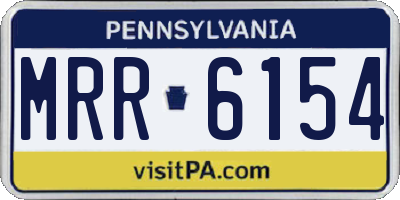 PA license plate MRR6154