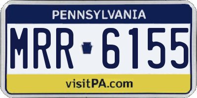 PA license plate MRR6155