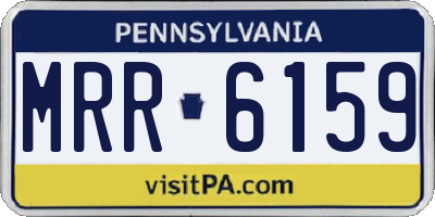 PA license plate MRR6159