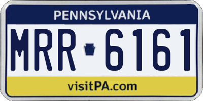 PA license plate MRR6161