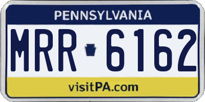PA license plate MRR6162