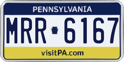 PA license plate MRR6167