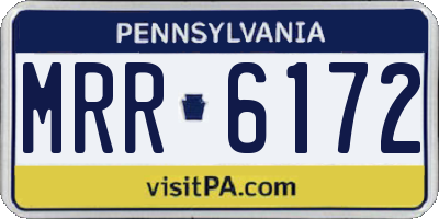 PA license plate MRR6172