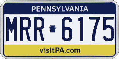 PA license plate MRR6175