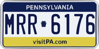PA license plate MRR6176