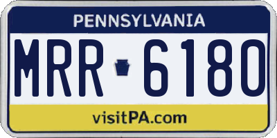 PA license plate MRR6180