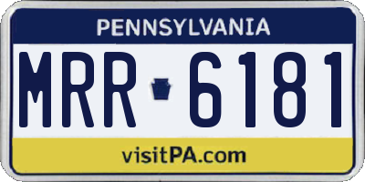 PA license plate MRR6181