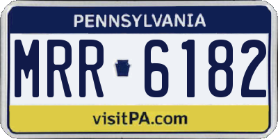 PA license plate MRR6182