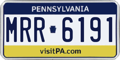 PA license plate MRR6191