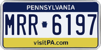 PA license plate MRR6197