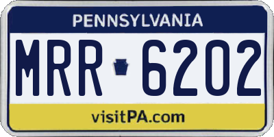 PA license plate MRR6202