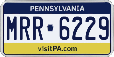PA license plate MRR6229