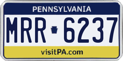 PA license plate MRR6237