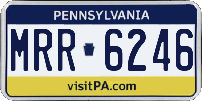 PA license plate MRR6246