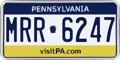 PA license plate MRR6247