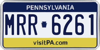PA license plate MRR6261