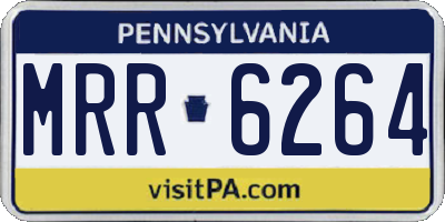 PA license plate MRR6264