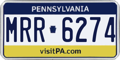 PA license plate MRR6274