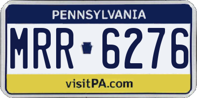 PA license plate MRR6276