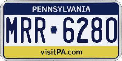 PA license plate MRR6280