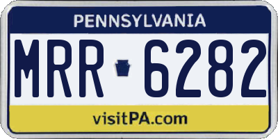 PA license plate MRR6282